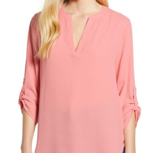 NWT CHAUS Roll-Tab Hi-Low Tunic, Size L